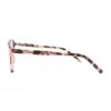 retro square pink tortoiseshell acetate adult optical glasses frames