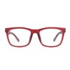 chunky flat top rectangle red adult recycled reading glasses readers