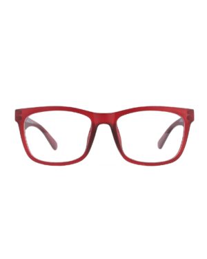 chunky flat top rectangle red adult recycled reading glasses readers