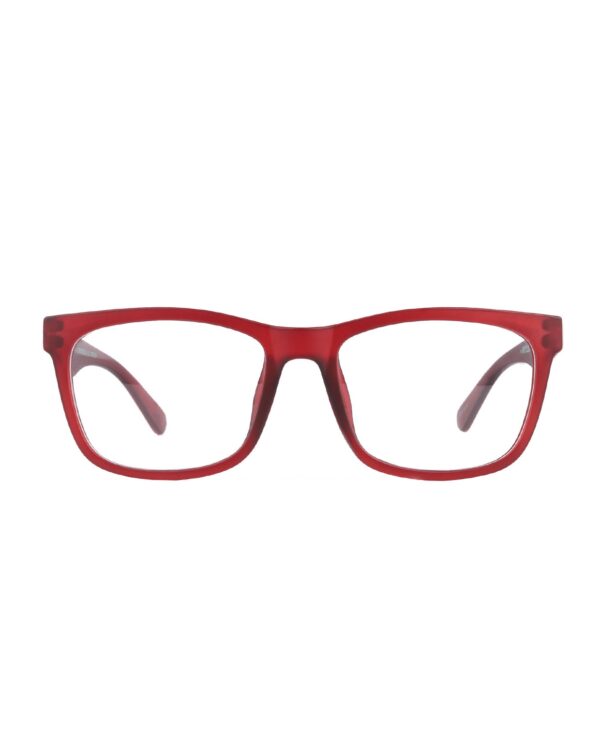 chunky flat top rectangle red adult recycled reading glasses readers