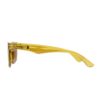 chunky flat top rectangle yellow adult recycled sunglasses
