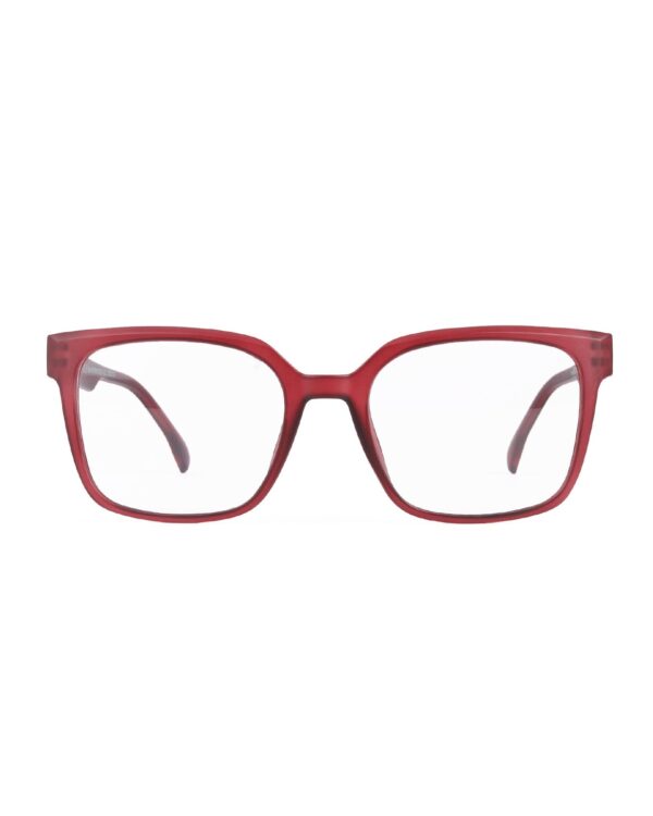 oversized square red adult recycled reading glasses readers