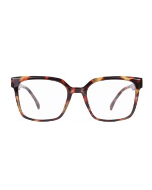 oversized square brown tortoiseshell adult recycled reading glasses readers