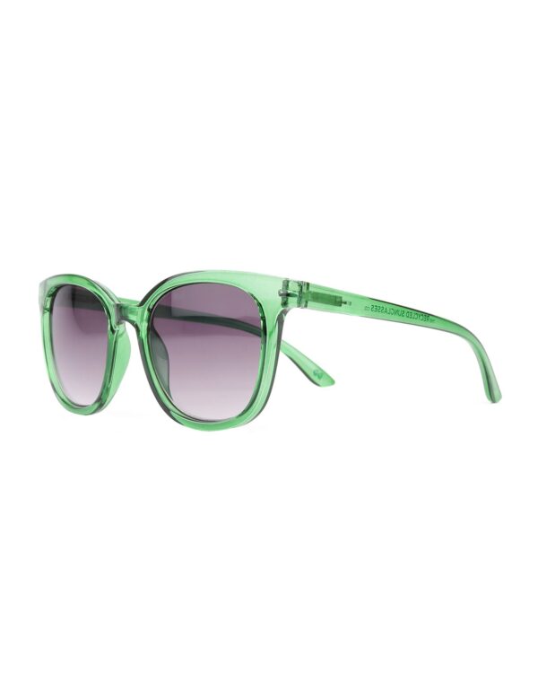 oversized square cat eye green adult recycled sunglasses