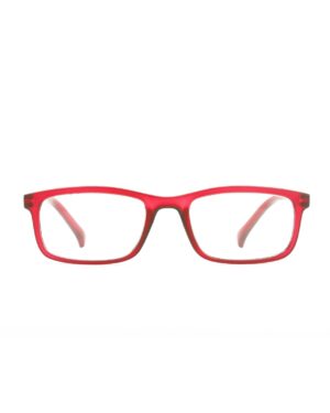 narrow rectangle red adult recycled reading glasses readers