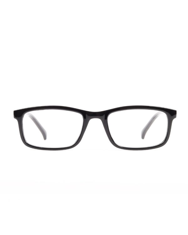 narrow rectangle black adult recycled reading glasses readers