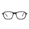 black acetate rectangle retro adults optical glasses