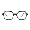 geometric acetate black optical frame teens