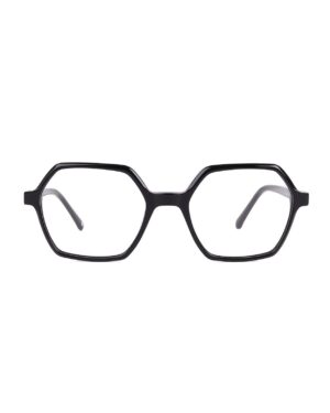 geometric acetate black optical frame teens