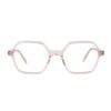 geometric acetate pink optical frame teens