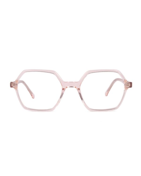 geometric acetate pink optical frame teens