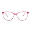 Cat eye round acetate combination pink adult optical frames