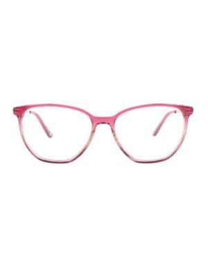 Cat eye round acetate combination pink adult optical frames