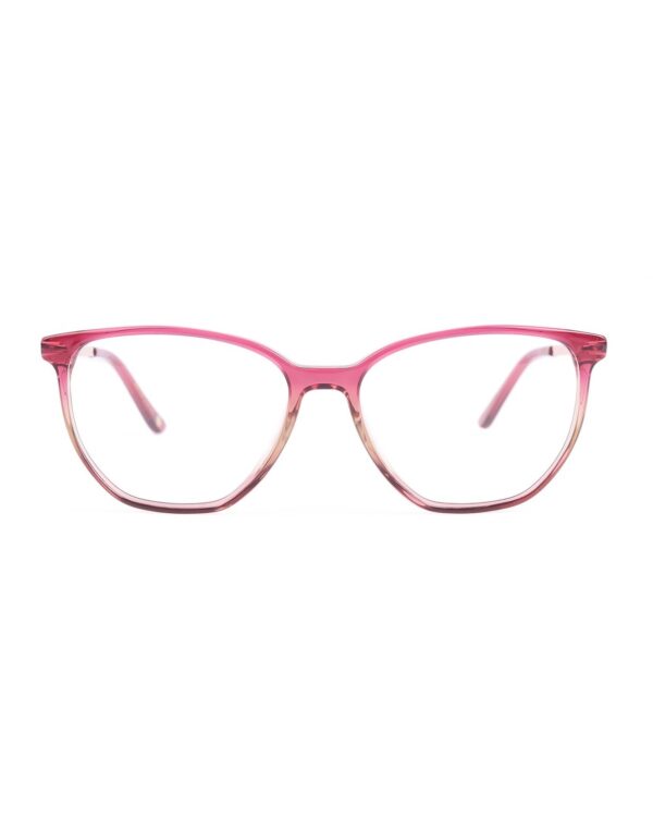 Cat eye round acetate combination pink adult optical frames