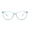 Cat eye round acetate combination blue adult optical frames