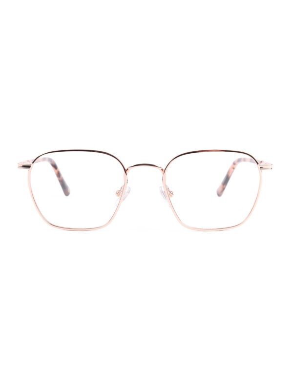 gold square metal adult optical frame