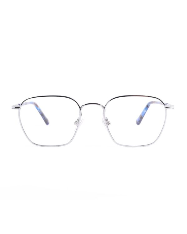 silver square metal adult optical frame