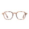 geometric key hole preppy round brown tortoiseshell adult recycled readers