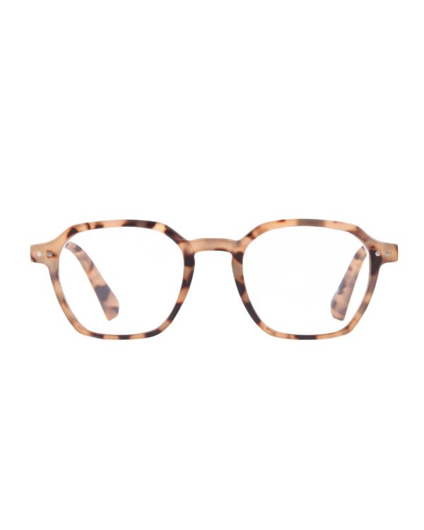 geometric key hole preppy round brown tortoiseshell adult recycled readers