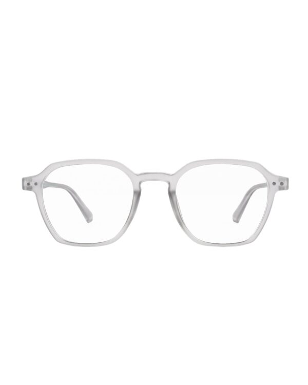geometric key hole preppy round grey adult recycled readers