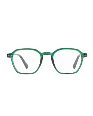 geometric key hole preppy round green adult recycled readers