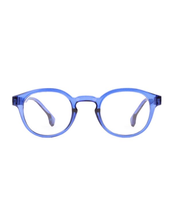 chunky round blue adult recycled readers reading glasses