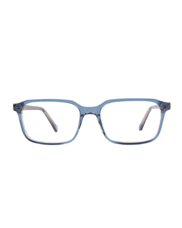 acetate rectangle blue adult optical glasses