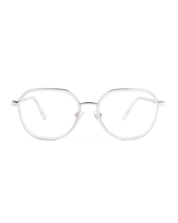 combination acetate metal round clear frame adult optical glasses