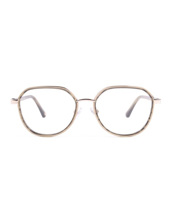 combination acetate metal round green frame adult optical glasses