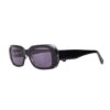chunky rectangle acetate black womens sunglasses