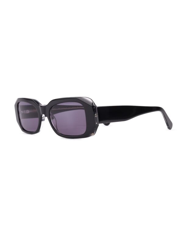 chunky rectangle acetate black womens sunglasses