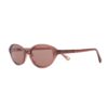 petite oval cat eye brown acetate adult sunglasses frames