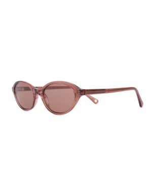 petite oval cat eye brown acetate adult sunglasses frames