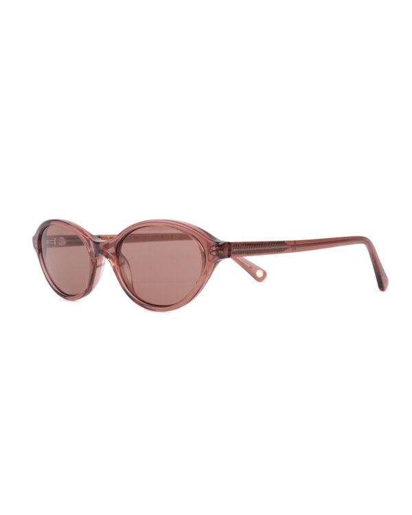 petite oval cat eye brown acetate adult sunglasses frames