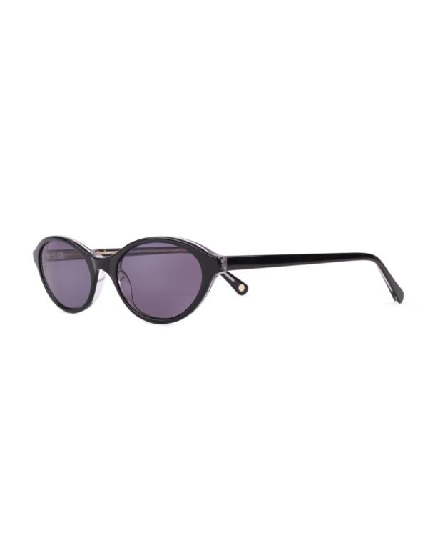 petite oval cat eye black acetate adult sunglasses frames